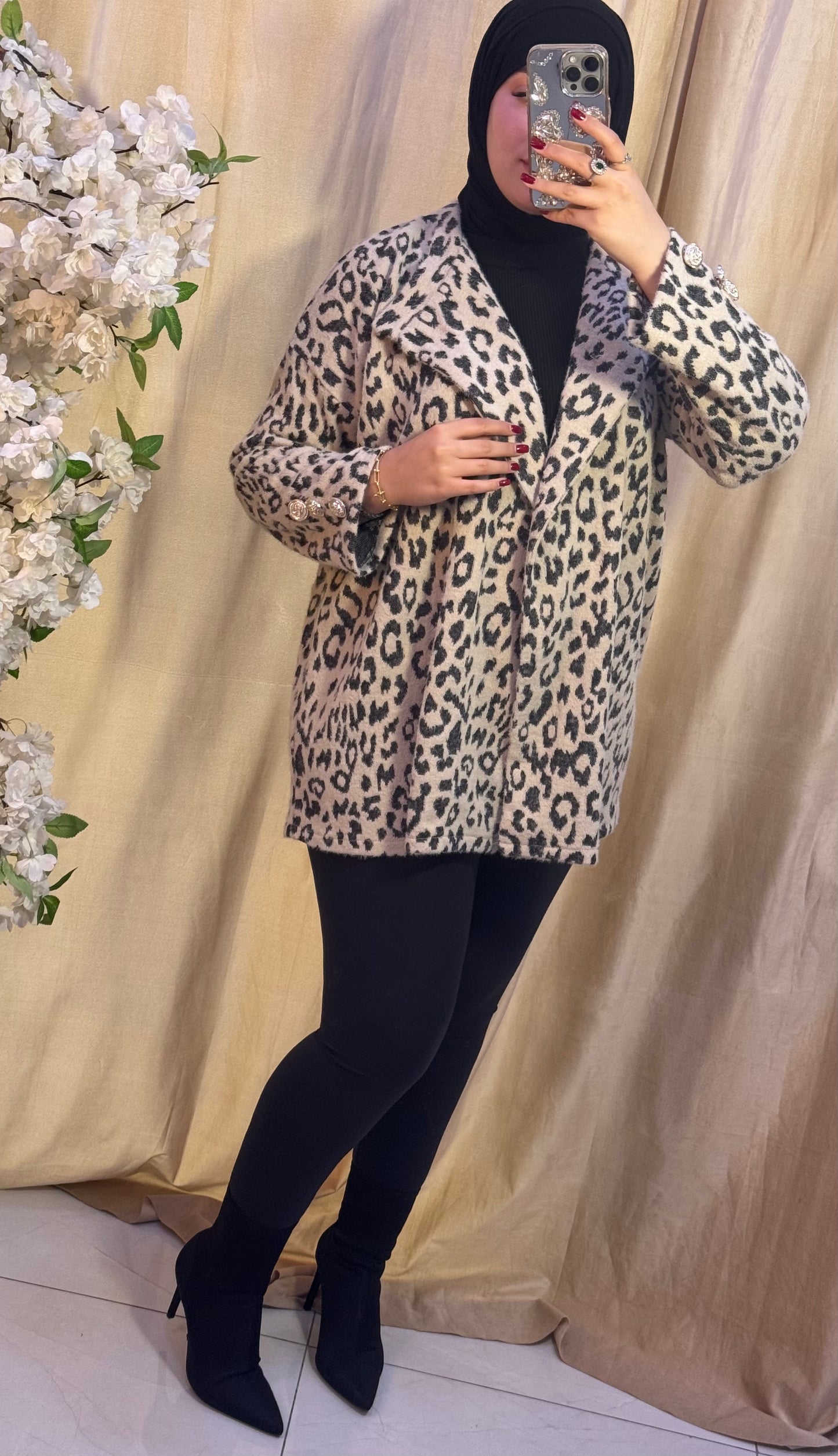 Veste Leopard فاخرة