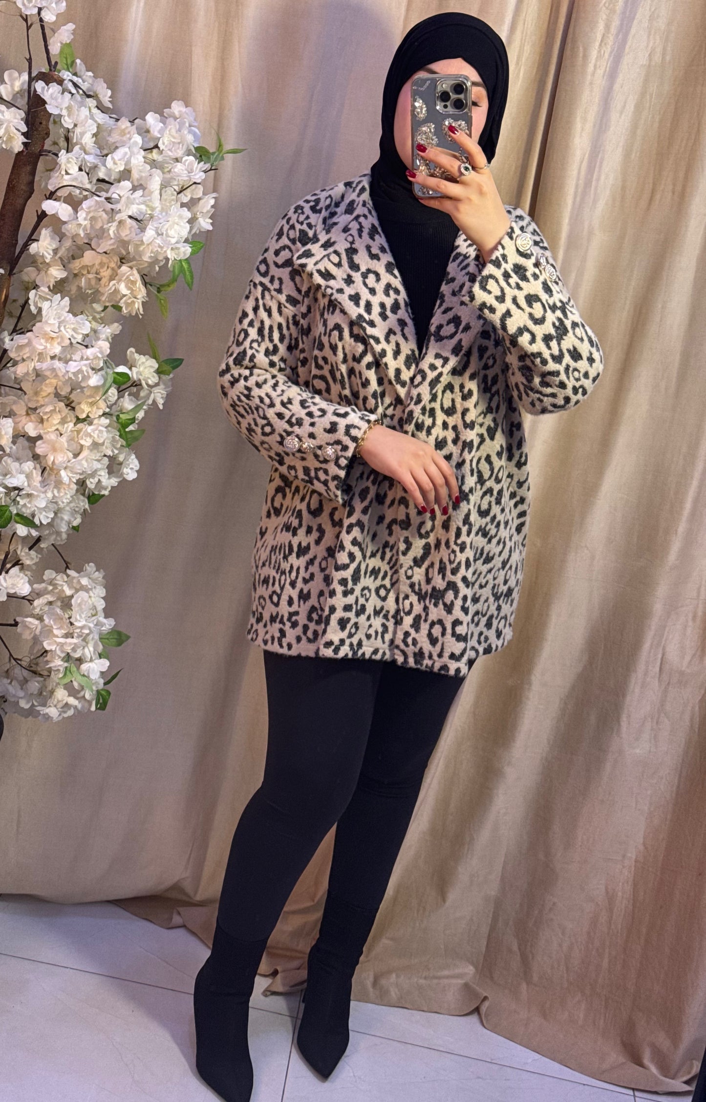Veste Leopard فاخرة